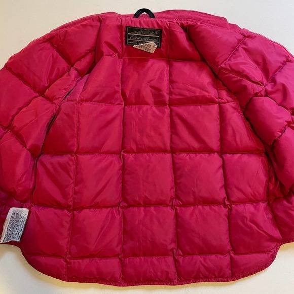Vintage 1980's Eddie Bower Pink Down Puffer Vest Woman's Large - Picture 3 of 7